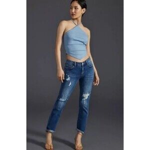 Anthropologie Pilcro Slim Boyfriend Distressed Jeans Size 27